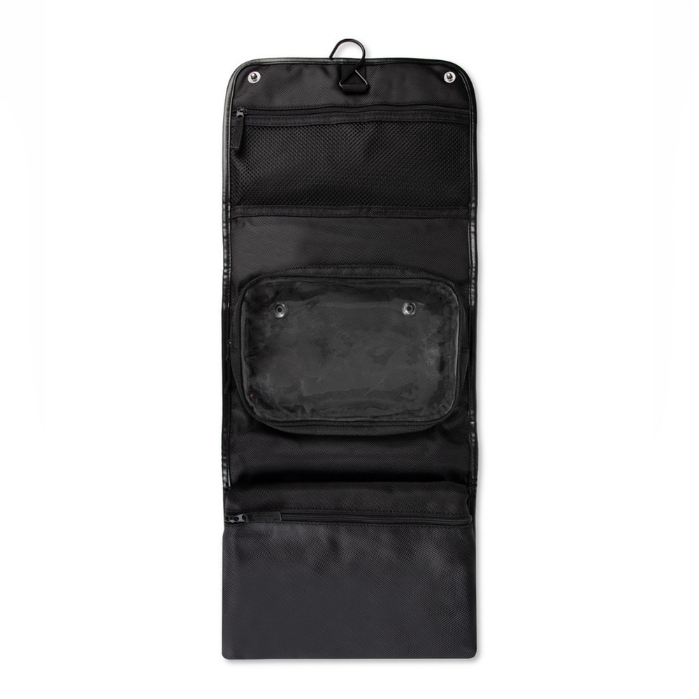 Tommy Hilfiger Hanging Travel Kit – Black with Signature Stripe - Picture 3 of 12